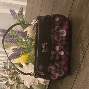 Coach Black and Purple Baguette 4"x6"